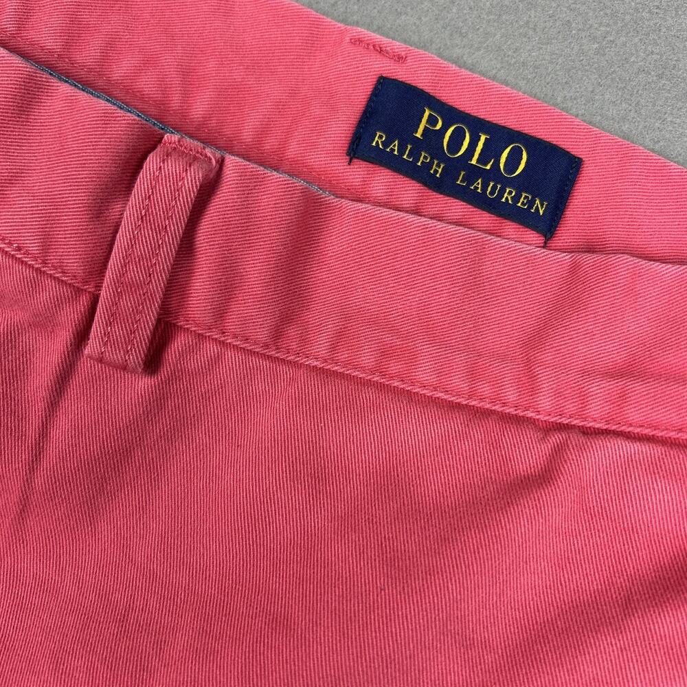 Polo Ralph Lauren Men's Size 40 Pink Cotton Chino Shorts Flat Front Casual